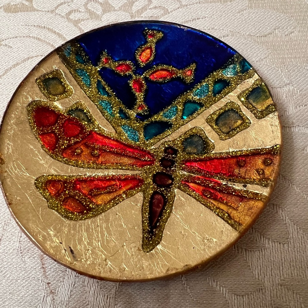 Colorful Dragonfly Decorative Jewelry Plate New